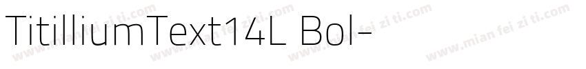 TitilliumText14L Bol字体转换